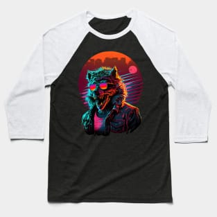 Night Wolf Baseball T-Shirt